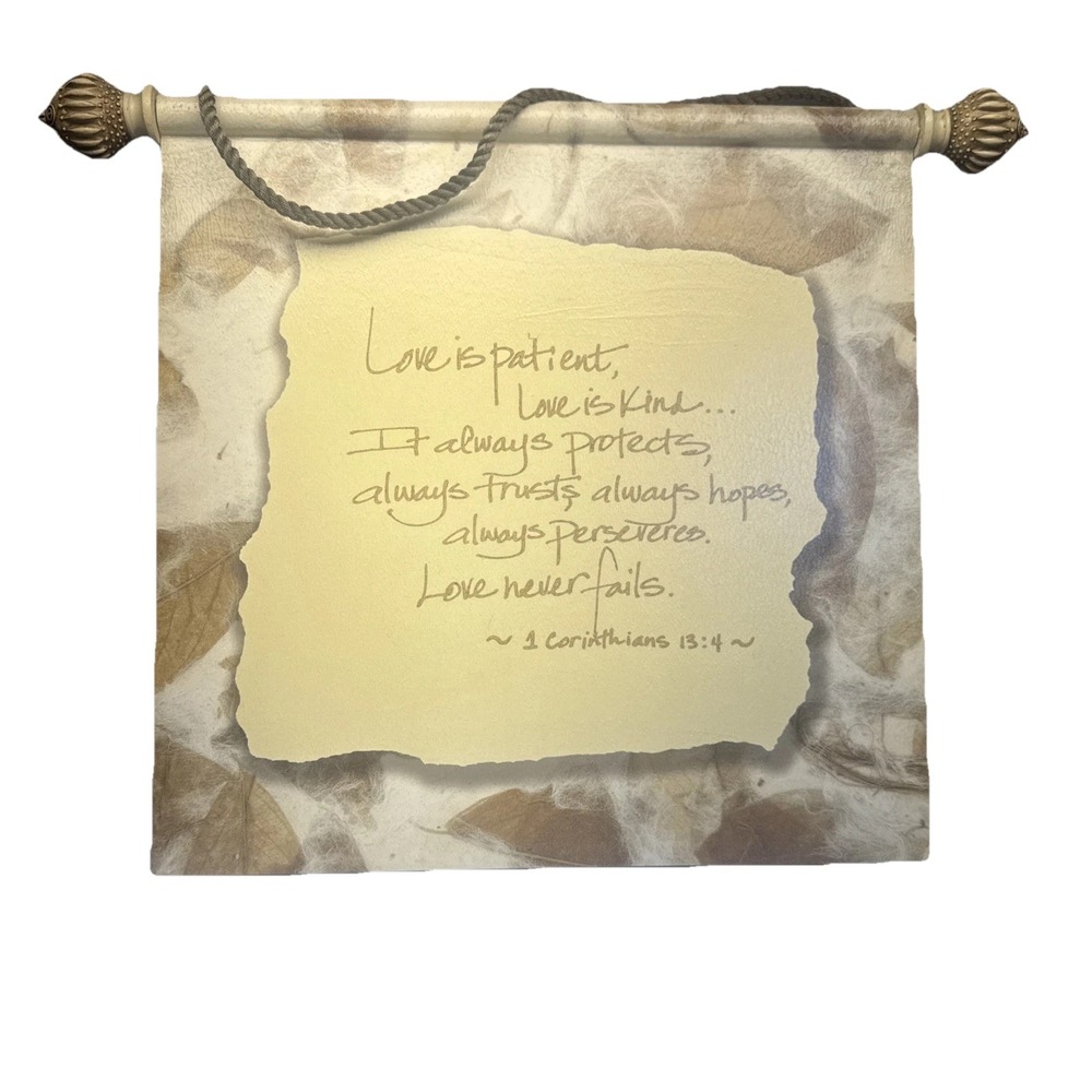 1 Corinthians 13:4 "LOVE IS..." Wall Hanging Plaque Sugn Bible Christianity